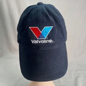 Valvoline Racing Corduroy Team Edition Hat Navy Strapback Adjustable Vintage